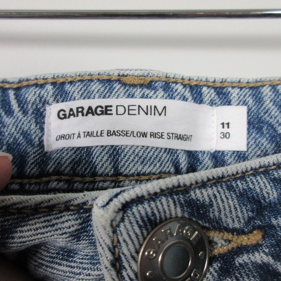 Garage Denim Low Rise Straight Leg Jeans Women 11 Blue Cotton Contemporary 626 - Picture 2 of 9